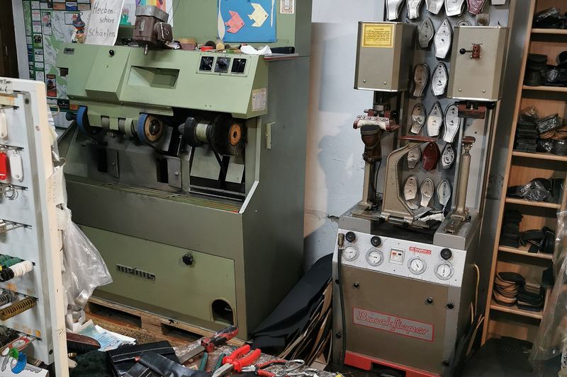Key machines in a locksmith shop